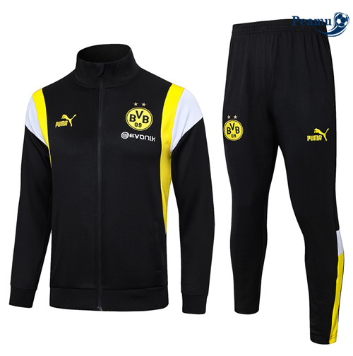 Loja Camisola Casaco de Fato de Treino Borussia Dortmund Preto 2024