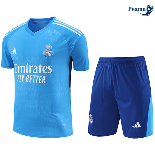 Comprar Camisola Kit Equipamento Training Real Madrid Portero + Calcoes azul claro 2024