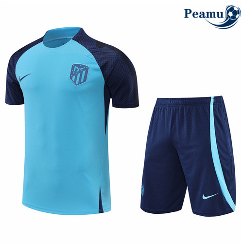 Camisola Futebol Kit Entrainement foot Atletico Madrid + Pantalon Azul 2022-2023 pt228372
