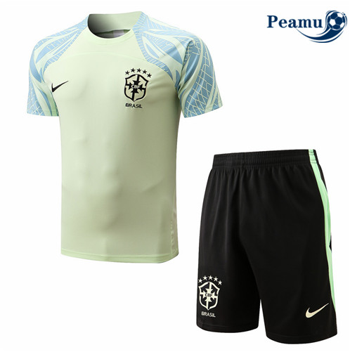 Camisola Futebol Kit Entrainement foot Brasil + Pantalon Branco 2022-2023 pt228409