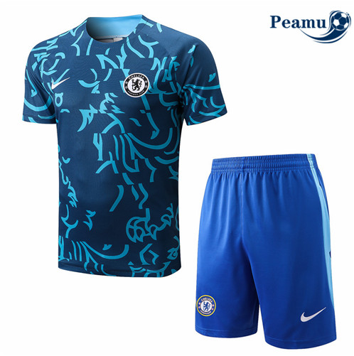 Camisola Futebol Kit Entrainement foot Chelsea + Pantalon Azul 2022-2023 pt228410
