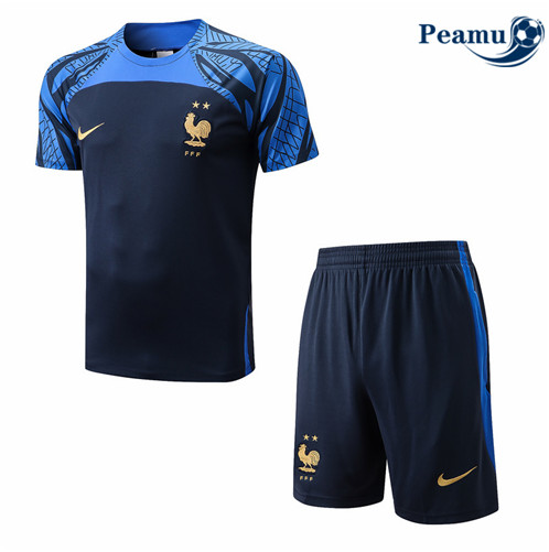 Camisola Futebol Kit Entrainement foot França + Pantalon Azul 2022-2023 pt228422