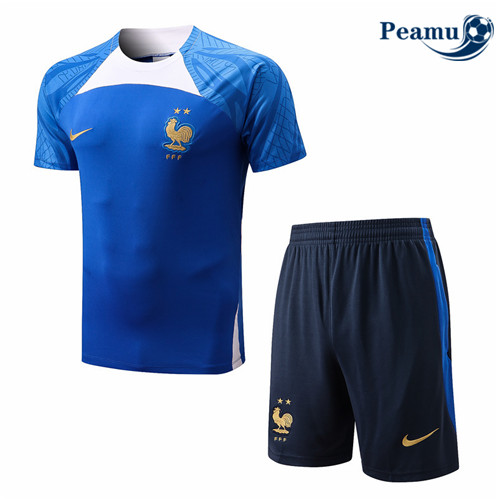 Camisola Futebol Kit Entrainement foot França + Pantalon Azul 2022-2023 pt228423