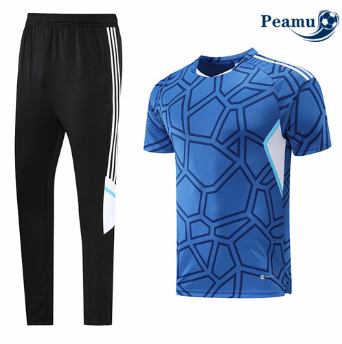 Camisola Futebol Kit Entrainement foot Sem logotipo da marca + Pantalon Azul 2022-2023 pt228498