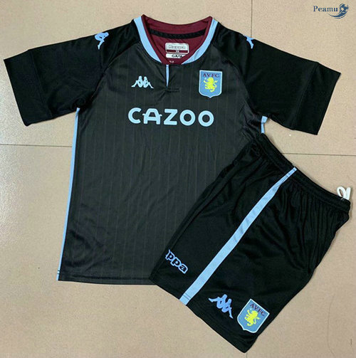 Peamu - Camisola Futebol Aston Villa Crianças Alternativa Equipamento 2020-2021