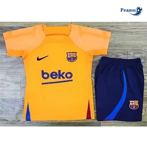 Peamu - Camisola Futebol Barcelona Amarelo Crianças 2022-2023