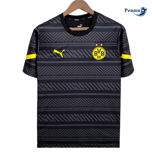 Peamu - Camisola Futebol Training T-Shirts Dortmund BVB Preto 2022-2023