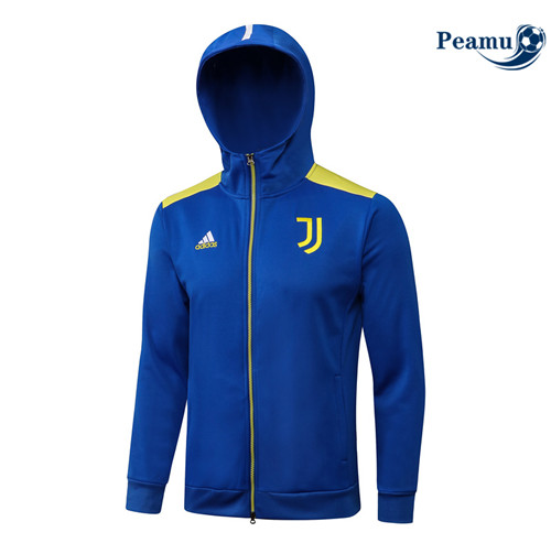 Peamu - Jaqueta Futebol Jaqueta Juventus com capuz Azul 2022-2023