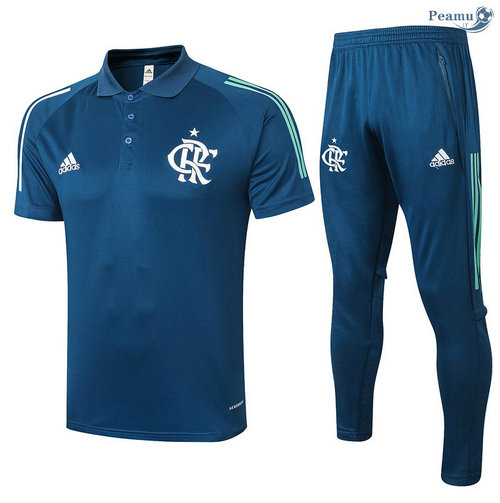 Kit Camisola Entrainement POLO Flamengo + Pantalon Azul Marinho 2020-2021