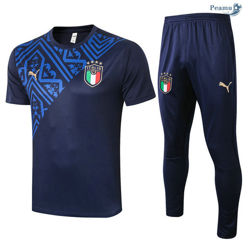 Kit Camisola Entrainement Italia + Pantalon Azul Marinho Coronel Rond 2020-2021
