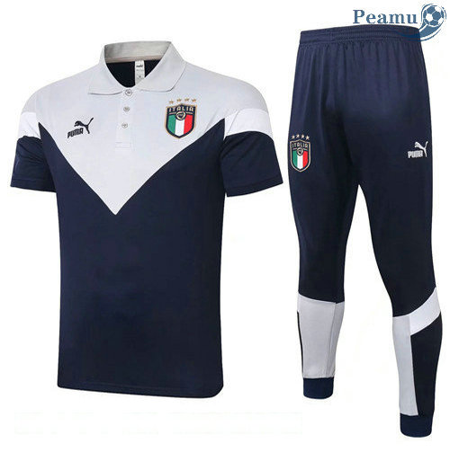 Kit Camisola Entrainement POLO Italia + Pantalon Azul Marinho/Branco 2020-2021