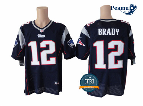 Peamu - Tom Brady, New England Patriots - Azul Marinho