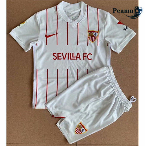Peamu - Camisola Futebol Sevilla Crianças Principal Equipamento 2021-2022