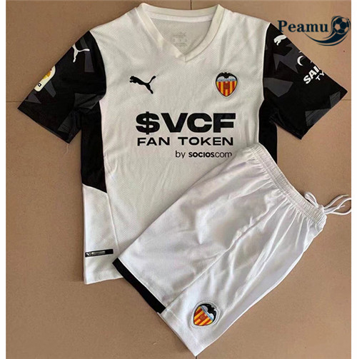 Peamu - Camisola Futebol Valencia Crianças Principal Equipamento 2021-2022