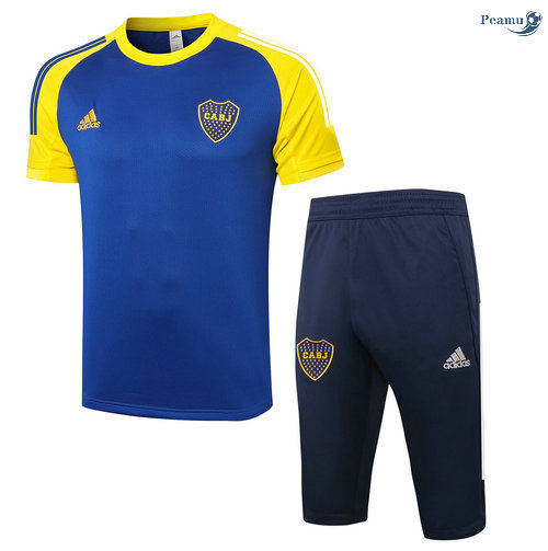 Peamu - Kit Camisola EntrainementBoca Juniors + Pantalon 3/4 Azul Marinho/Amarelo 2020-2021