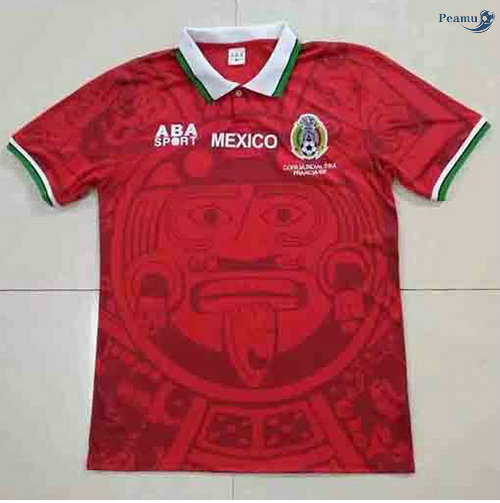 Peamu - Camisola Futebol Retro Mexico Vermelho 1998