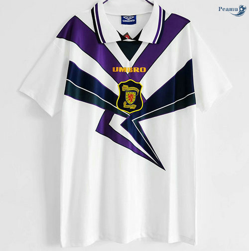 Peamu - Camisola Futebol Retro Escócia Branco