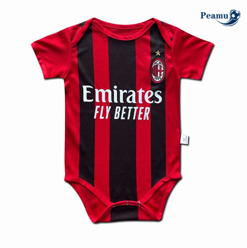 Camisola Futebol AC Milan baby Principal Equipamento 2021-2022