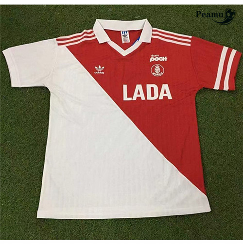 Camisola Futebol Retro AS Monaco Principal Equipamento 1990-91