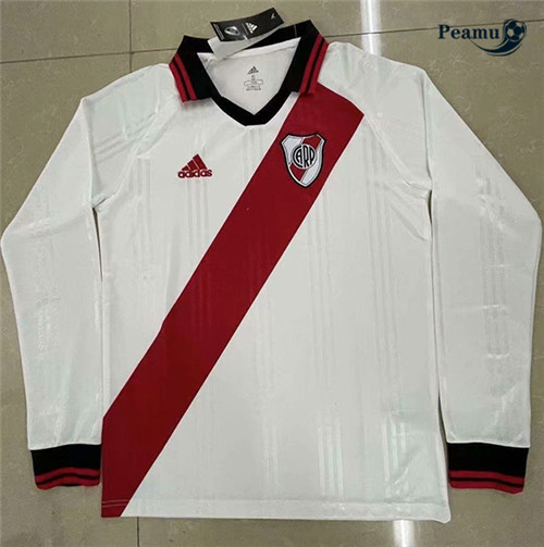 Camisola Futebol River Plate Manche Longue Branco 2021-2022