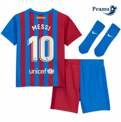 Camisola Futebol Barcelona Crianças Principal Equipamento Messi 10
