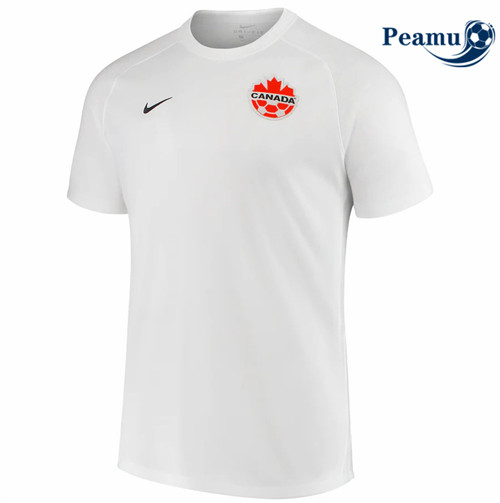 Peamu - Camisola Futebol Canada Alternativa Equipamento Branco 2021-2022