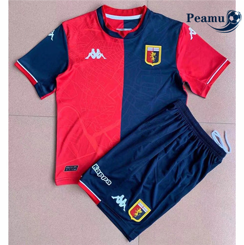 Peamu - Camisola Futebol Genoa Crianças Principal Equipamento 2021-2022