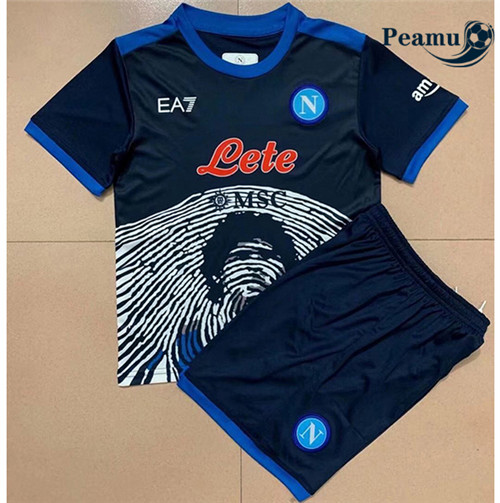 Peamu - Camisola Futebol Napoli Maradona Crianças Azul 2021-2022
