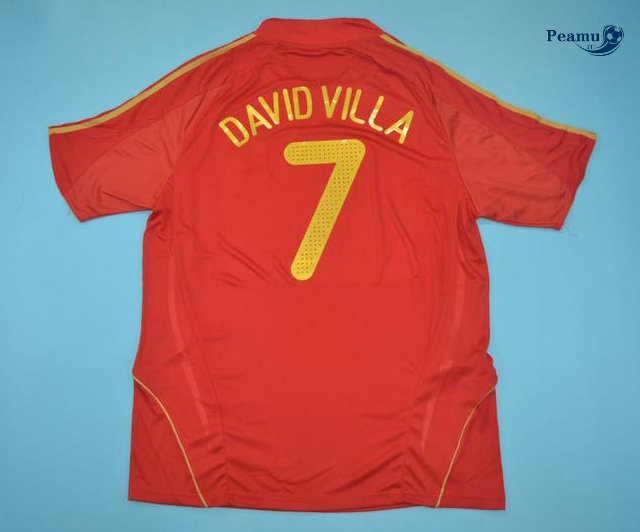 Classico Maglie Espanha Principal Equipamento (7 David Villa) 2008