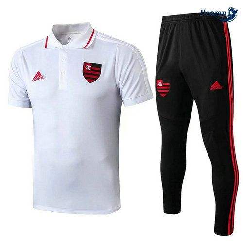 Kit Camisola Entrainement POLO Flamengo RJ + Pantalon Bianco/Preto 2019-2020