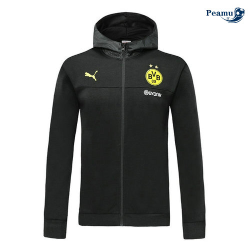Sweat à capuche Calcio Preto Borussia Dortmund 2019-2020