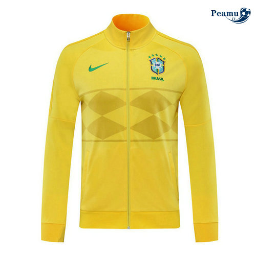 Jaqueta Futebol Brasil Amarelo 2020-2021