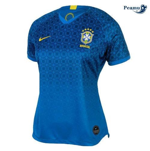 Camisola Futebol Brasil Mulher Principal Equipamento Azul clair 2019-2020