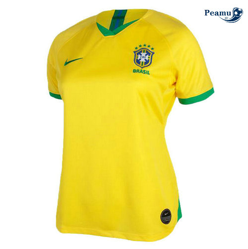 Camisola Futebol Brasil Mulher Principal Equipamento Amarelo 2019-2020