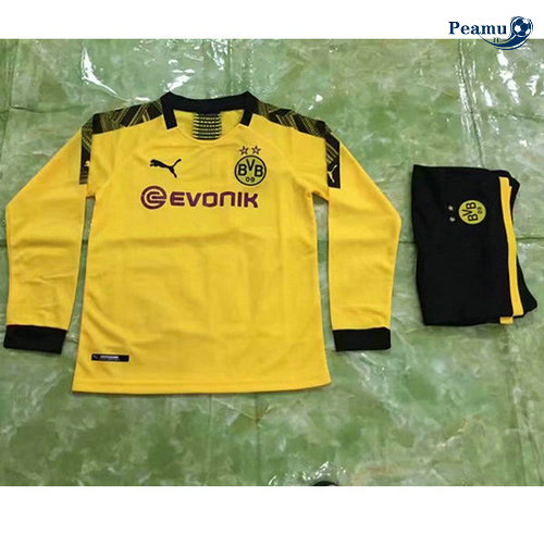 Camisola Futebol Borussia Dortmund Crianças Principal Equipamento Manche Longue 2019-2020