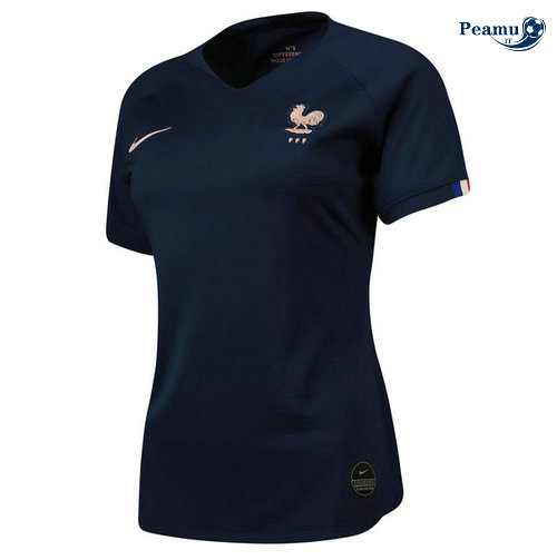 Camisola Futebol França Mulher Principal Equipamento Azul navy 2019-2020