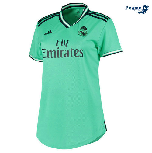 Camisola Futebol Real Madrid Mulher Terceiro Equipamento Verde 2019-2020