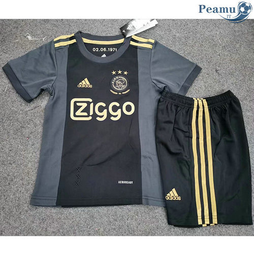 Camisola Futebol Ajax Crianças Terceiro Equipamento Preto 2020-2021