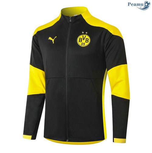 Jaqueta Futebol Borussia Dortmund Preto 2020-2021