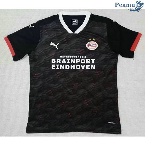 Camisola Futebol PSV Eindhoven Preto 2020-2021