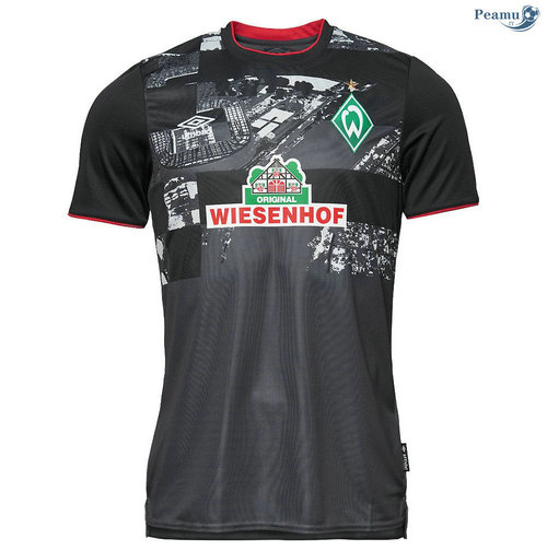 Camisola Futebol Werder Brême Terceiro Equipamento Preto 2020-2021