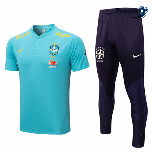 Comprar Camisola Kit Equipamento Training foot Brasil + Pantalon Azul 2022-2023 baratas