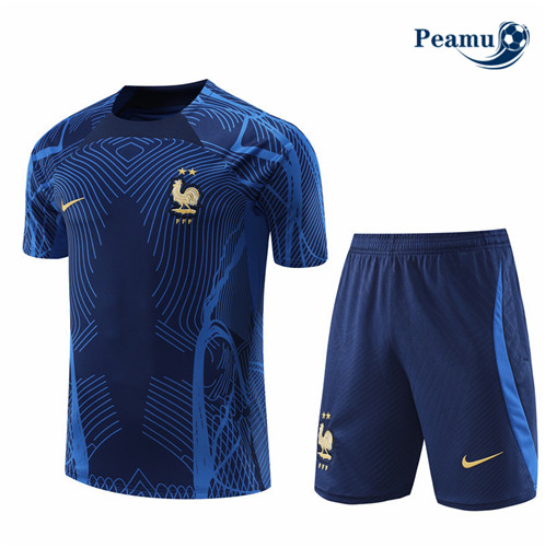 Comprar Camisola Kit Equipamento Training foot França + Pantalon Azul 2022-2023 online