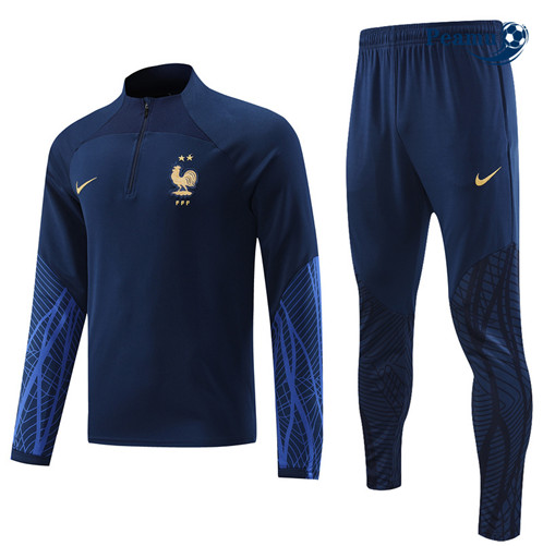 Novas Camisola Fato de Treino França Azul 2022-2023 personalizadas