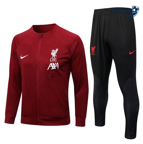 Comprar Camisola Casaco de Fato de Treino Liverpool Rouge 2022-2023 personalizadas