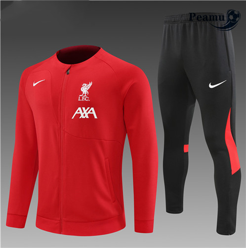 Comprar Camisola Casaco de Fato de Treino Liverpool Criancas Rouge 2022-2023 personalizadas