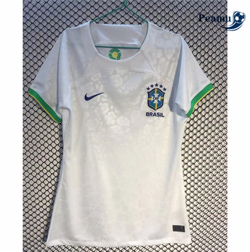 Novas Camisola Futebol Brasil Mulher Equipamento Branco/Verde 2022-2023 online