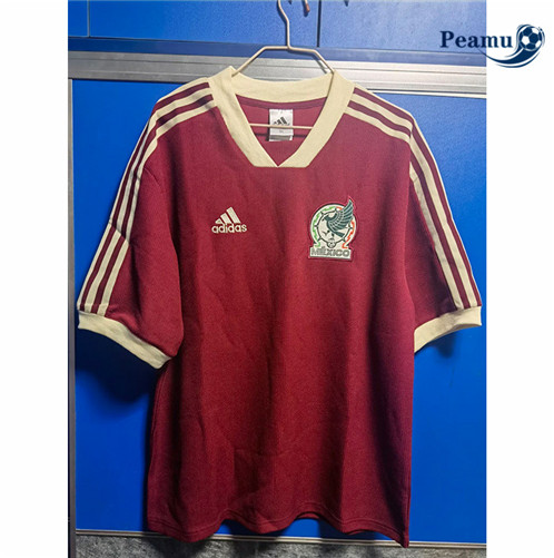 Novas Camisola Futebol Retrô Mexico Equipamento Vermelho personalizadas
