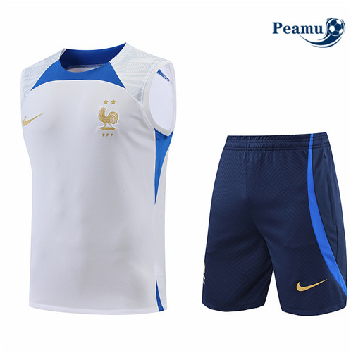 Comprar Camisola Kit Entrainement foot Francia Colete + Pantalon Blanco/Azul Profundo 2022-2023 t271 baratas | peamu.pt