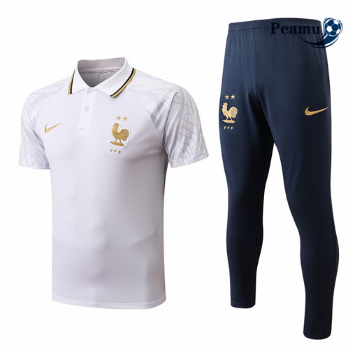 Comprar Camisola Kit Entrainement foot polo Francia + Pantalon Blanco/Azul Profundo 2022-2023 t277 baratas | peamu.pt